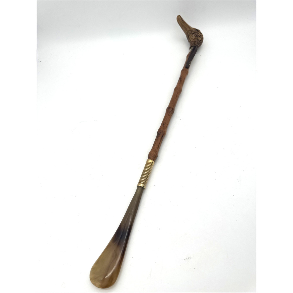 Vintage *Herz Duck Shoe Horn, Bambo shaft